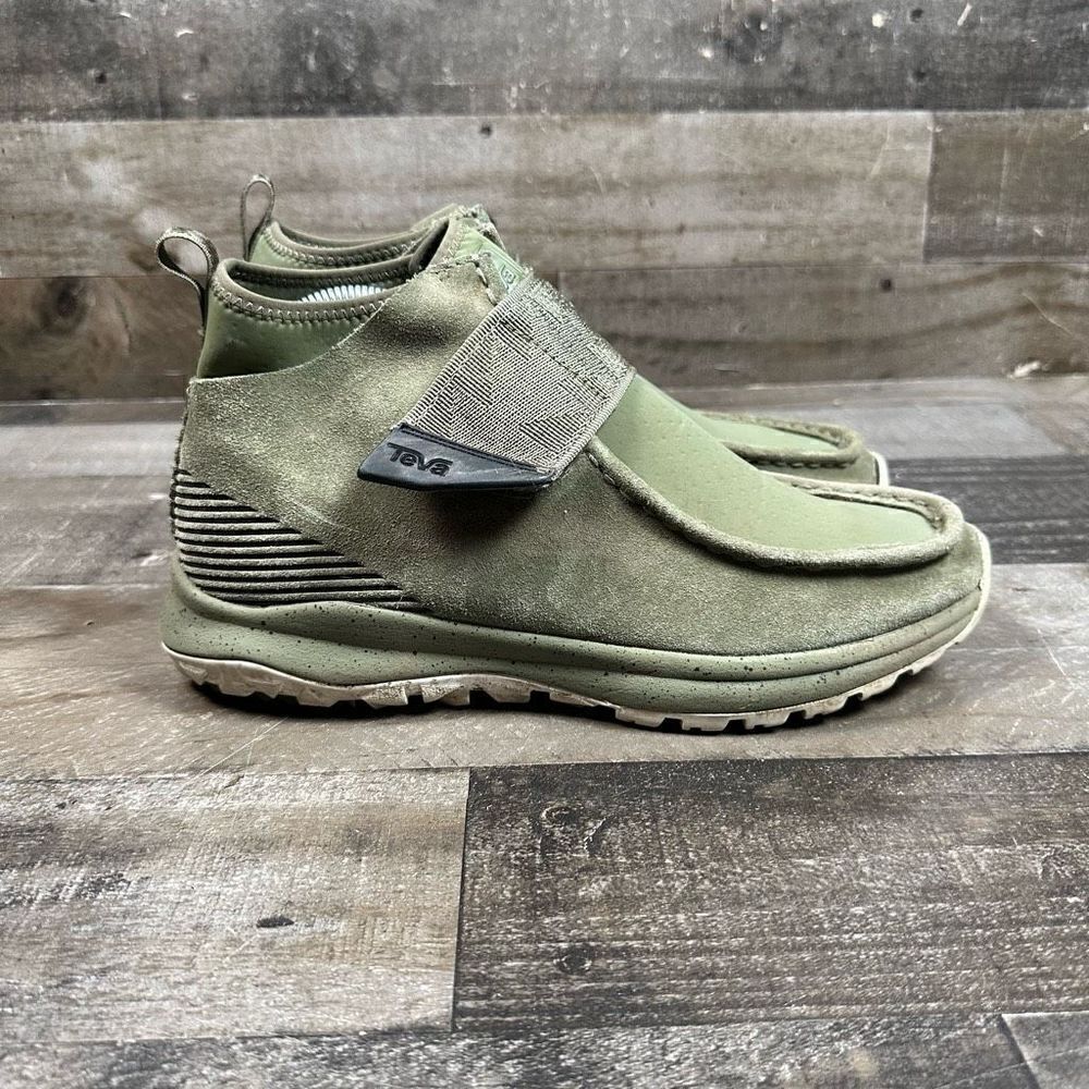 Teva Mens Size 7 Peralta Chukka Boots Water Friendly Sneaker Shoes Green Slip On